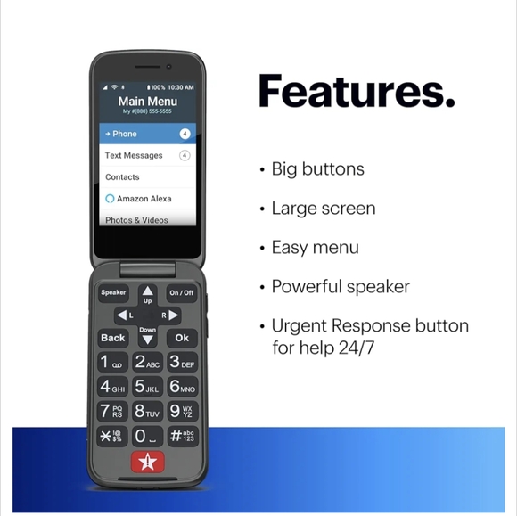LIVELY Jitterbug Flip2 - Flip Cell Phone for Seniors - Picture 6 of 6